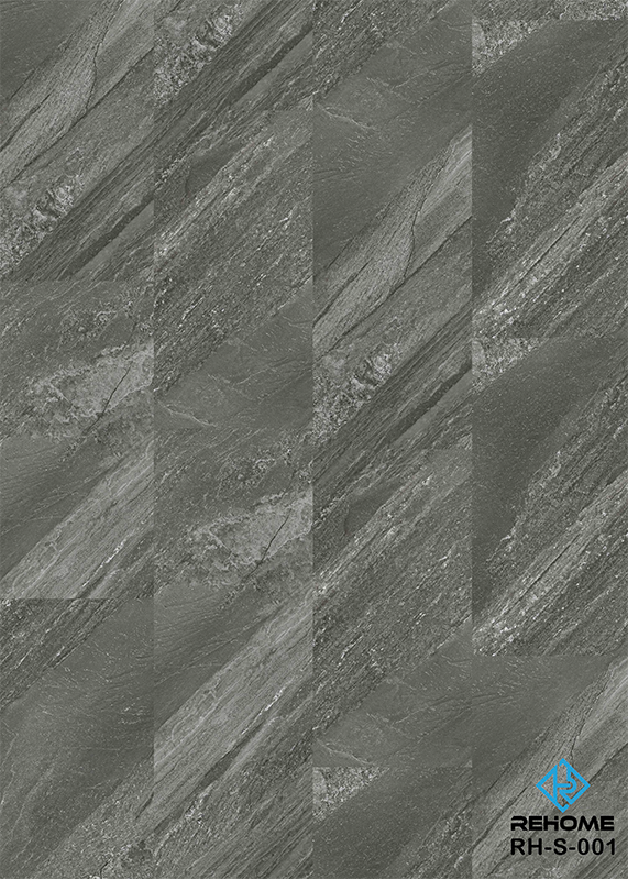 Sol SPC à encliquetage antidérapant de la Collection Stone pour salle de bain