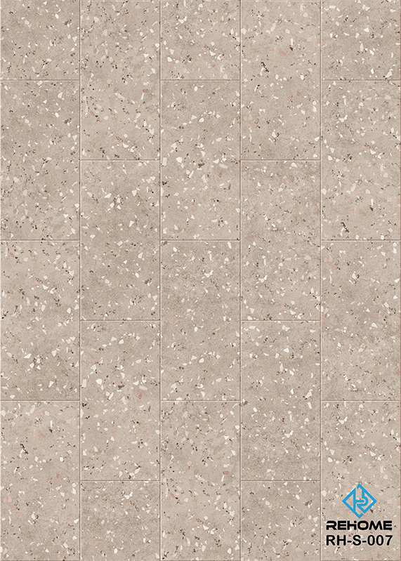 Sol SPC à encliquetage antidérapant de la Collection Stone pour salle de bain